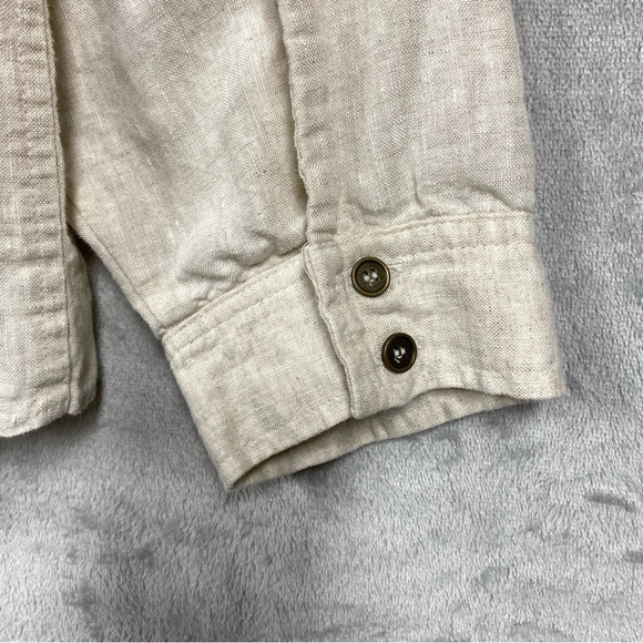 Style & Co 100% Linen Roll Tab Shacket Button Up Top Size 18W - Picture 6 of 8